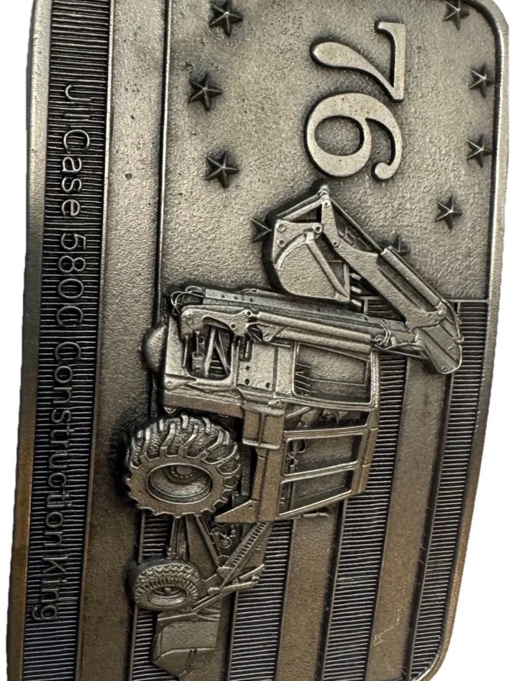 Vintage Case 580C Construction King Belt Buckle 1976 Bicentennial Limited